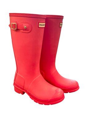 Hunter Girls Rain Boots Pink Size 13